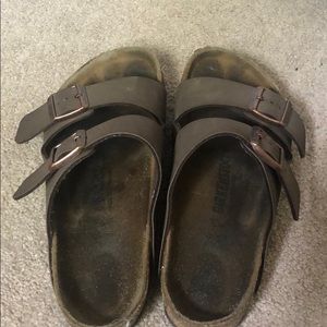 Brown to strapped Birkenstocks they are size 39